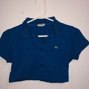 Cropped Lacoste polo tee